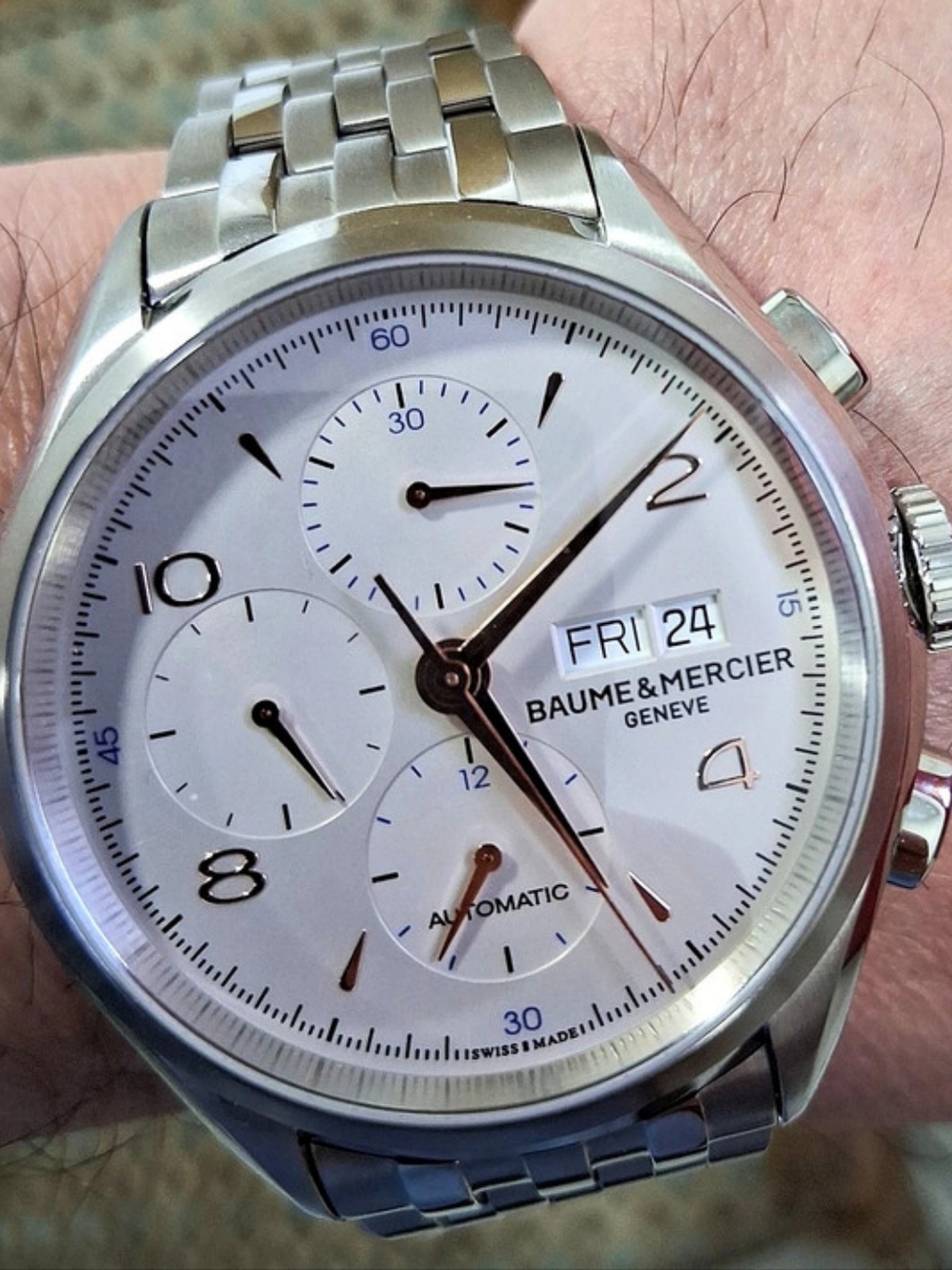 Baume & Mercier Classima Automatic Chronograph Silver Watch